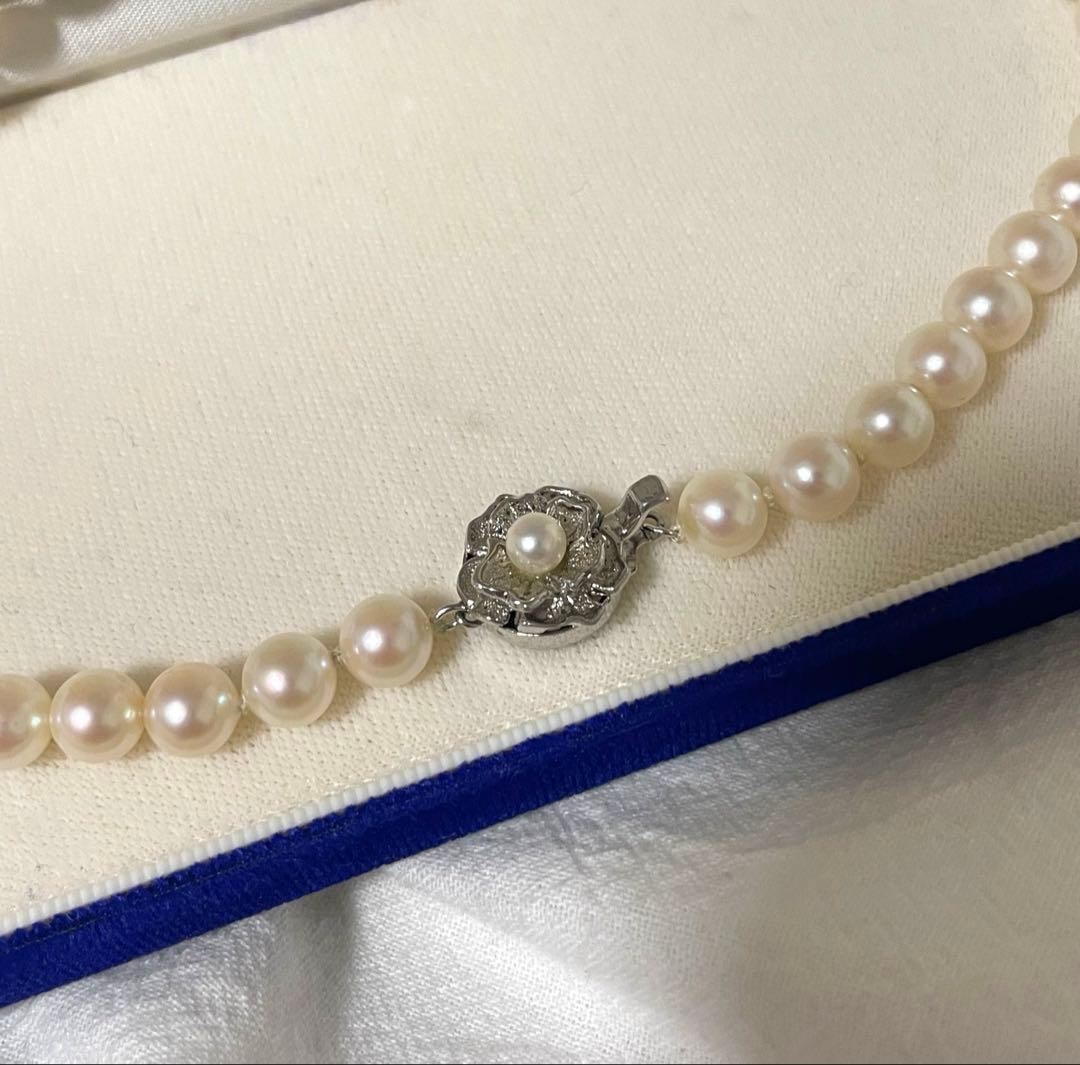 お値下げ致しました‼️ アコヤ本真珠 ネックレス 7〜7.5mm冠婚葬祭用ケース付
