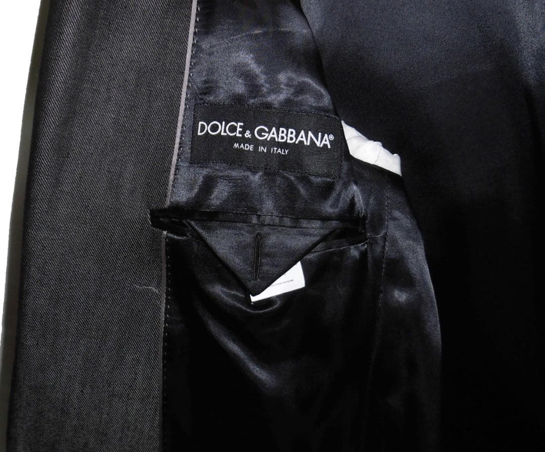 ドルチェアンドガッバーナ デニム ナローラペル 1B テーラードジャケット 48
