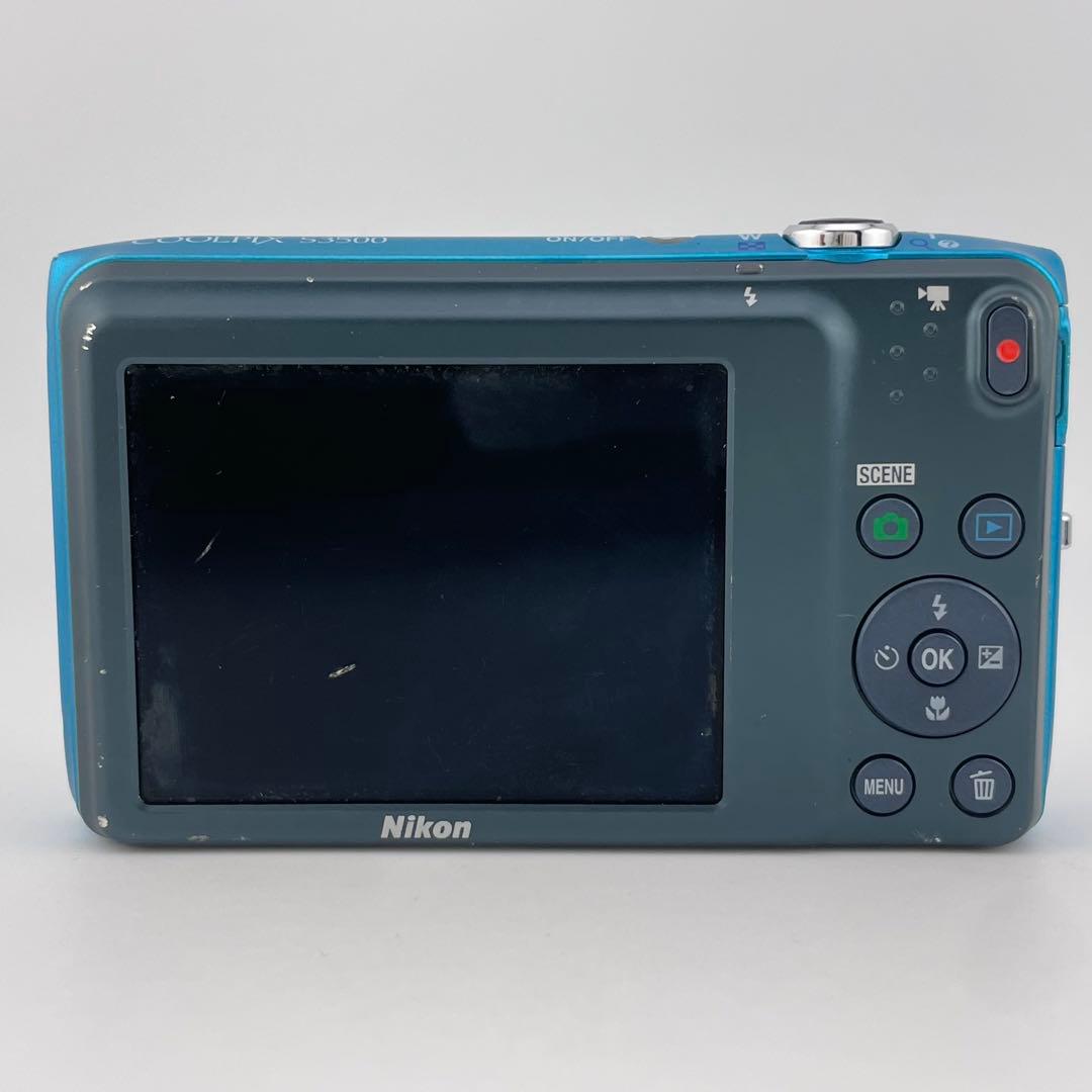 実写美⭕️【動作確認済】Nikon COOLPIX S3500 ブルー　デジカメ