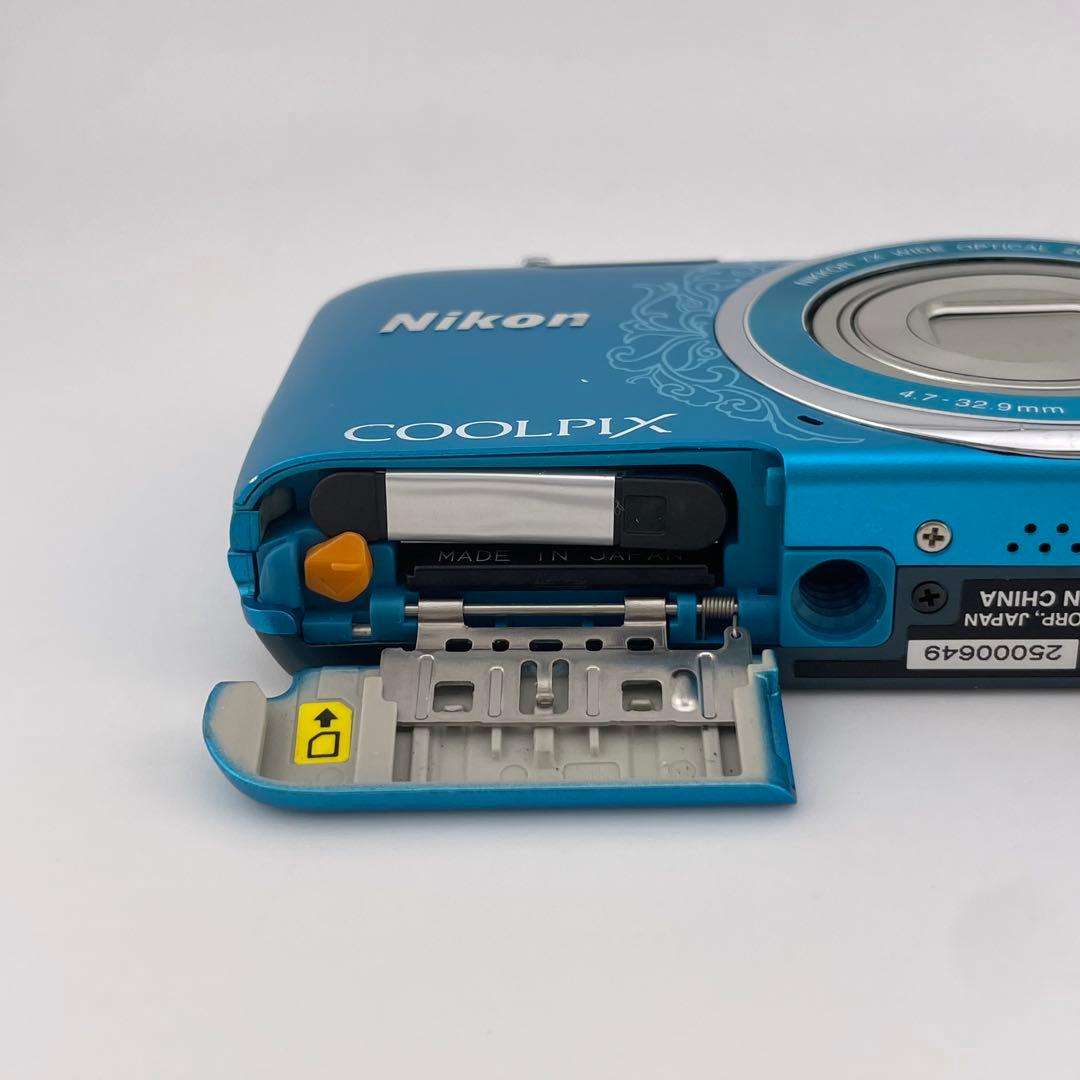 実写美⭕️【動作確認済】Nikon COOLPIX S3500 ブルー　デジカメ