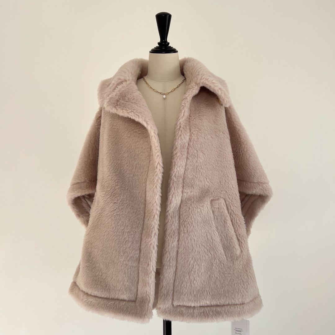 新品未使用 ベアポンチョ アルパカ素材 テディ ケープ