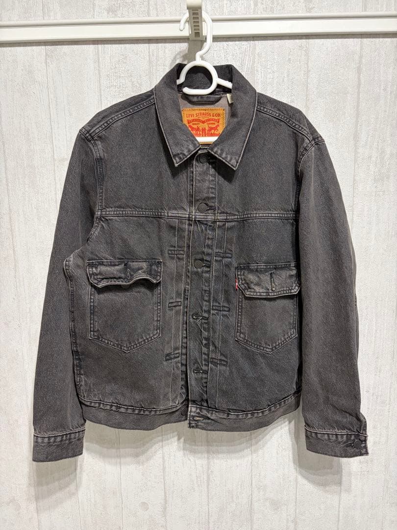 【美品】Levi's デニムジャケット　ブラック　2nd Mサイズ