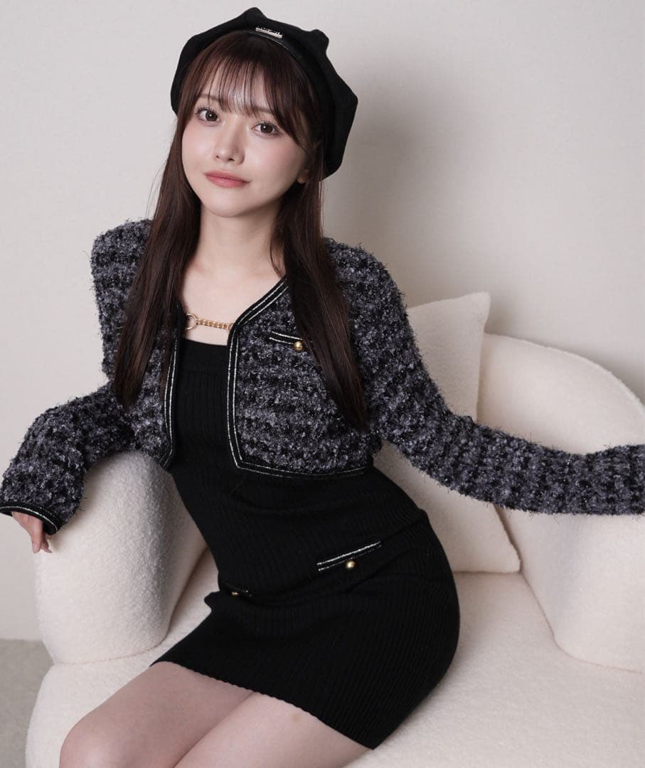 リップサービス クラシカルツイードアンサンブルワンピース