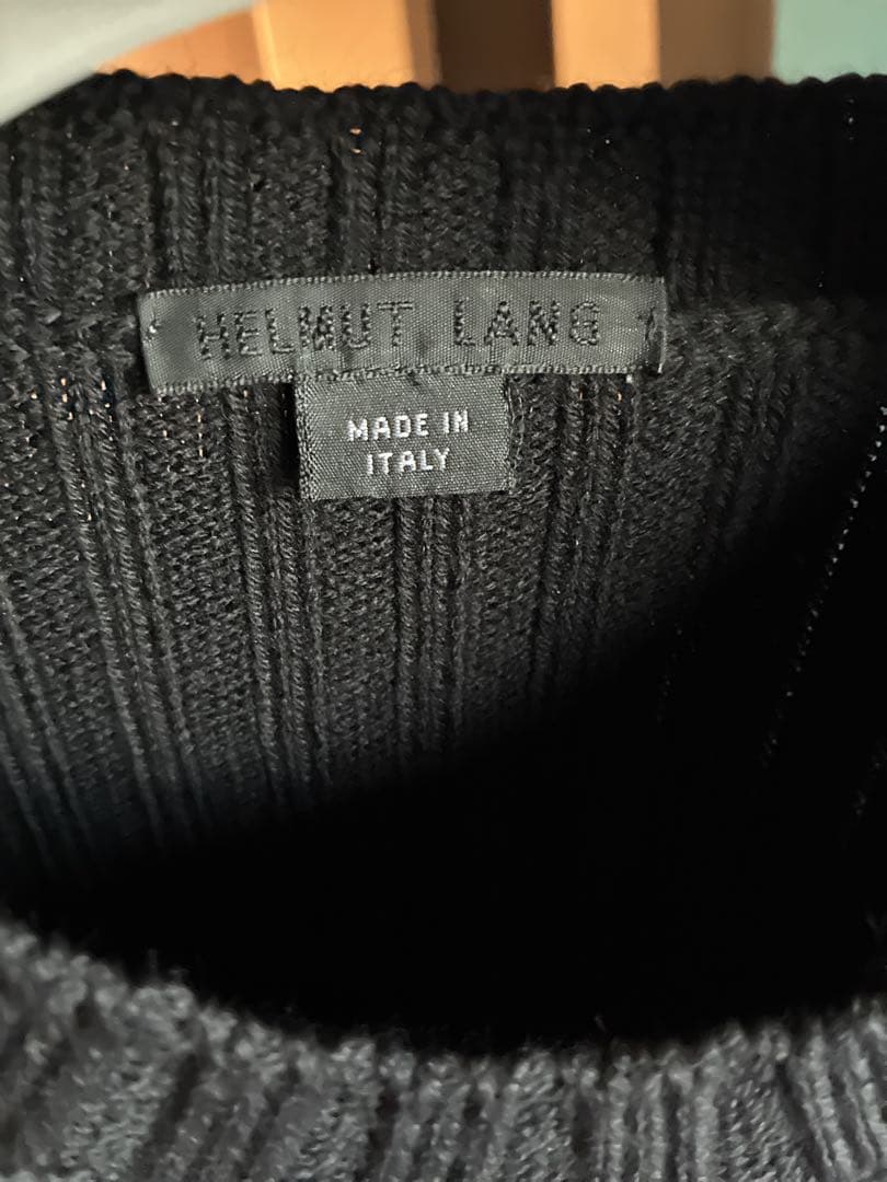 レア！ヘルムート・ラング本人期HELMUT LANG ブラックリブニット