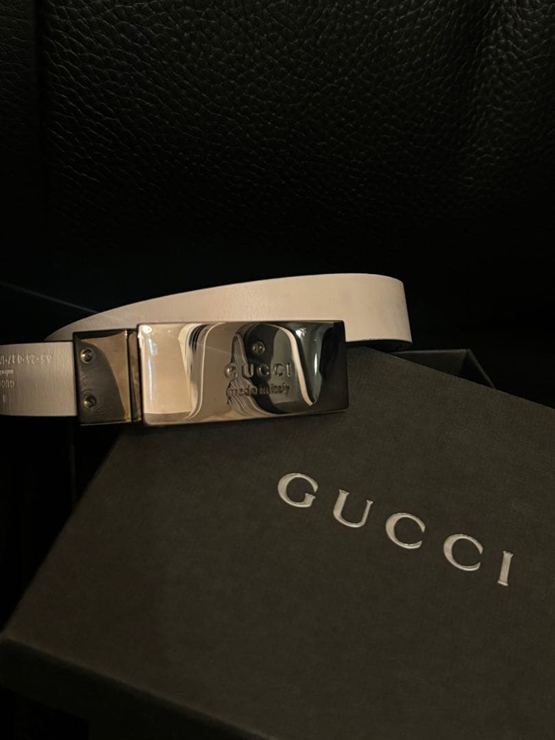 【専用】GUCCI レザーベルト ホワイト