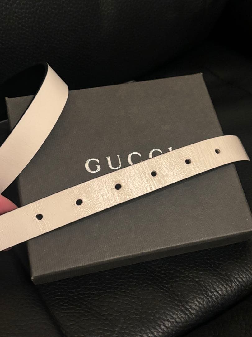 【専用】GUCCI レザーベルト ホワイト