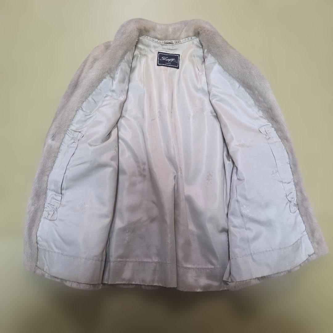 サファイアミンク 13号 絞り有り 女優襟 デザイン毛量◎ MINK コート