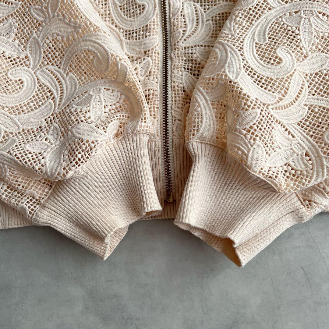 ANAYI レースブルゾン アナイ　ピンクベージュ　2024SS 38