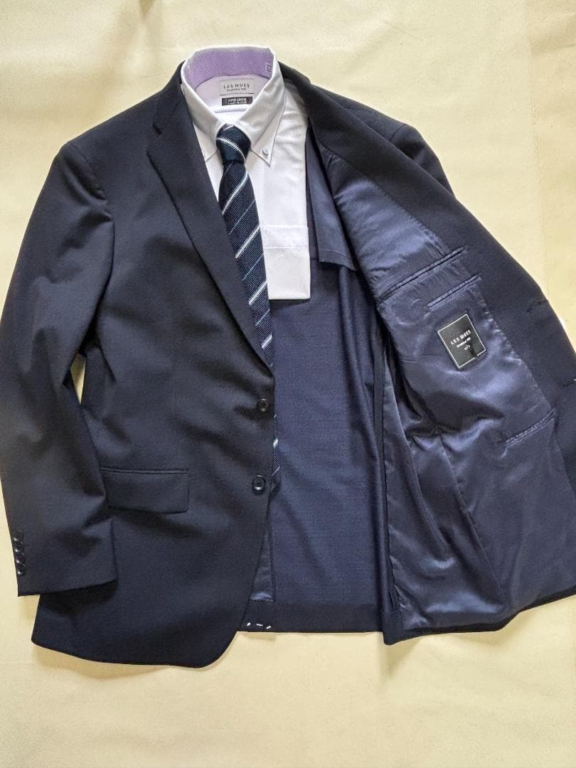 S779★新品レミュー アオキ メンズ ビジネススーツ E8 W85濃紺 秋冬春