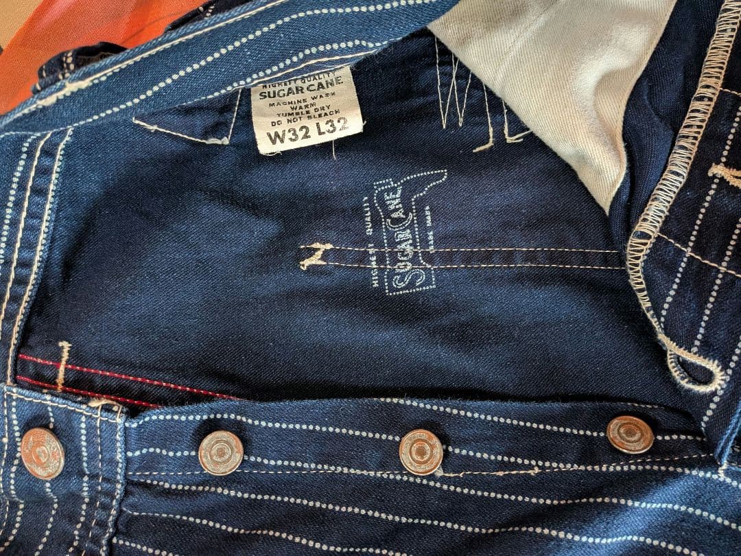 どんぐり　シュガーケーン ウォバッシュ ストライプ パンツ W32