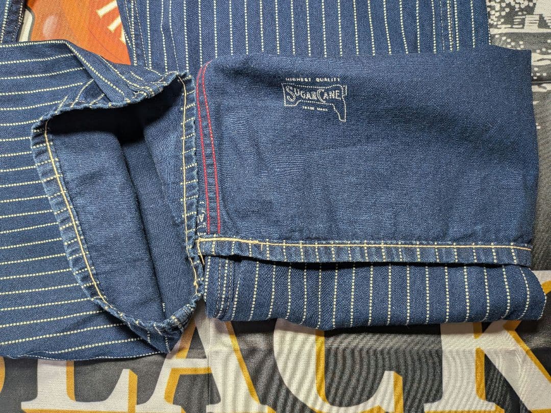 どんぐり　シュガーケーン ウォバッシュ ストライプ パンツ W32