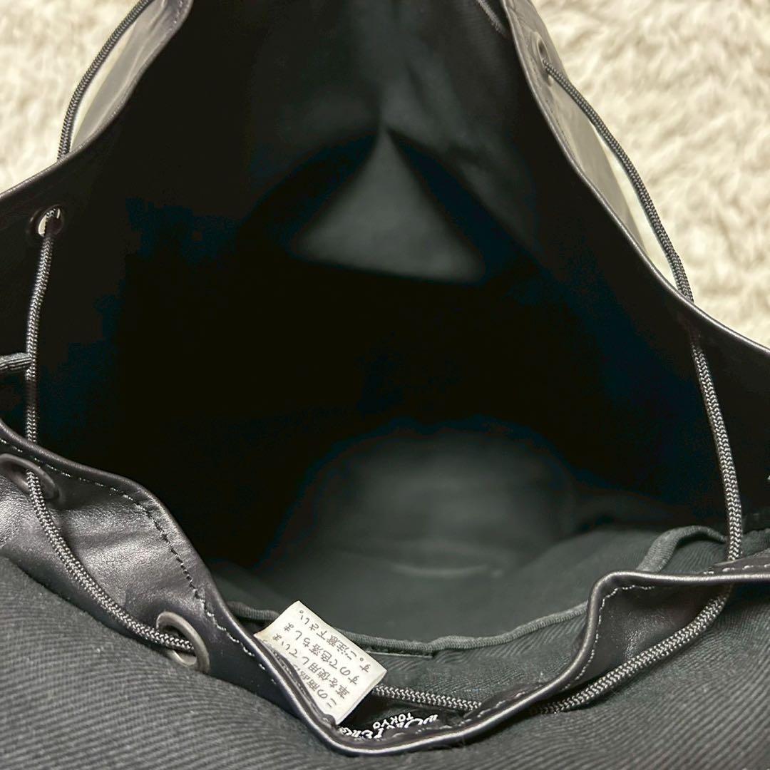 未使用級✨PORTER ポーター アルーフ リュック レザー ロゴ ブラック