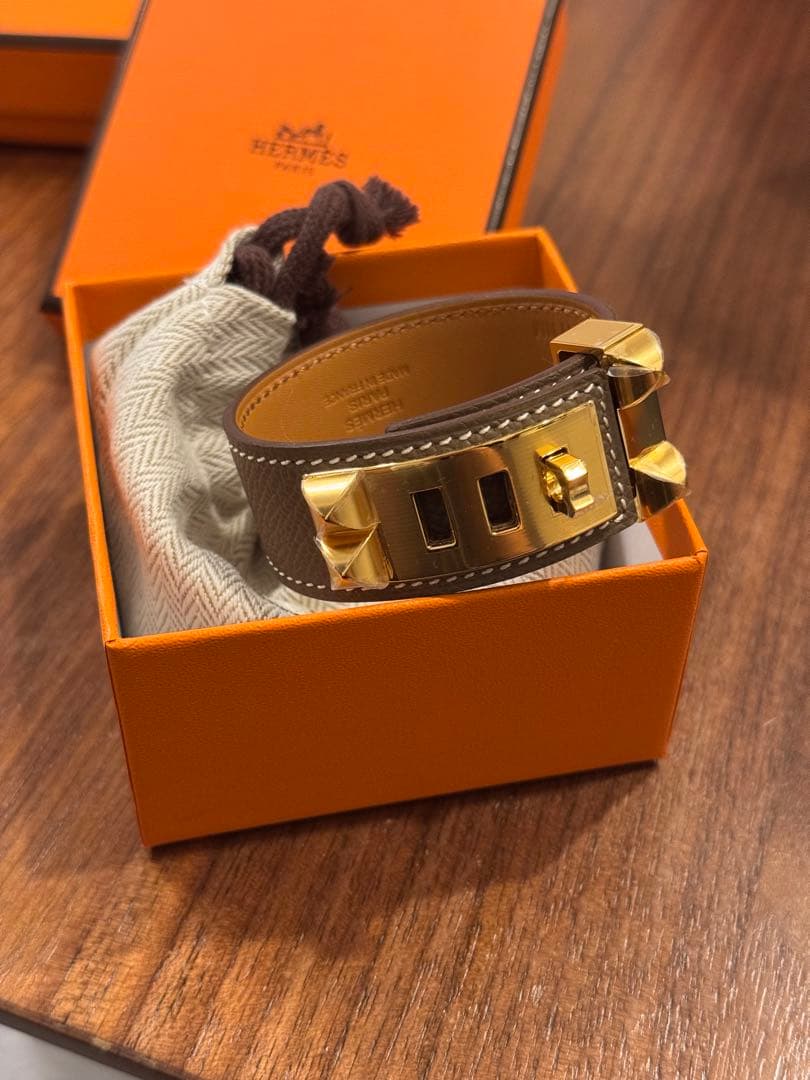 新品未使用　HERMES コリエドシアン24 ブレスレット　エトゥープ　バングル