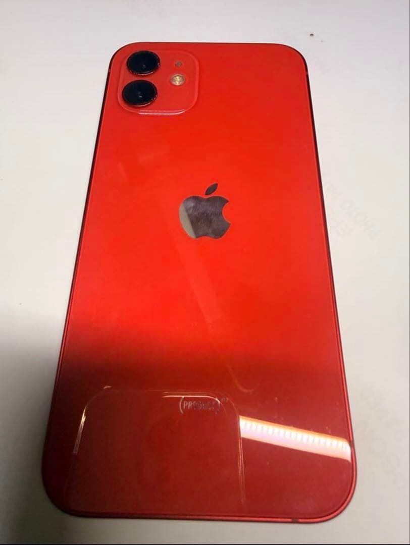 Apple iPhone 12 レッド 本体 (ケース付き)