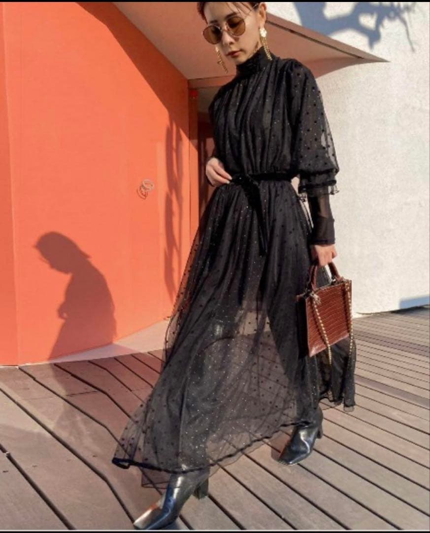 AmeriVINTAGE ロングワンピース　MANYWAYMIXDOTDRESS