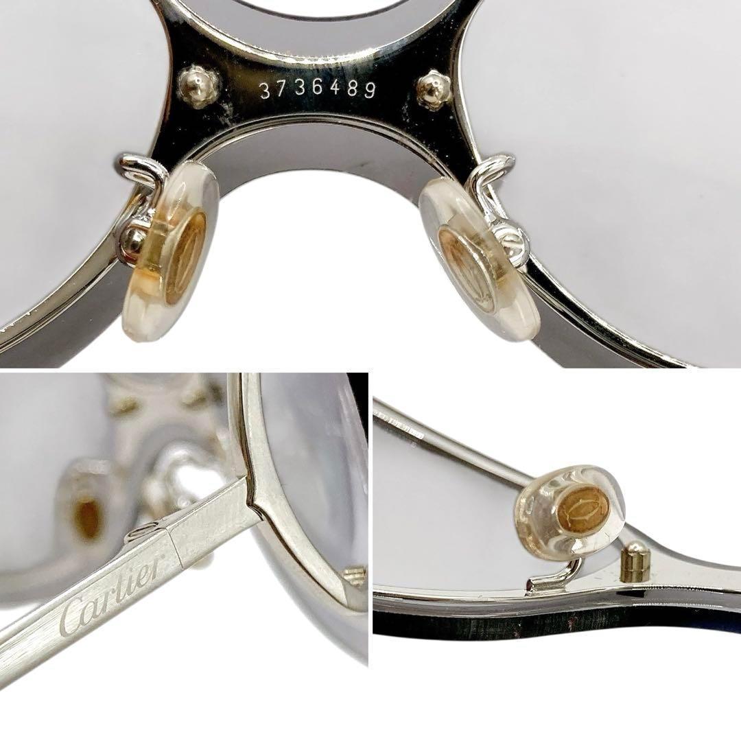 極美品✨カルティエ 南青山店オープン記念モデル リムレス サングラス シルバー
