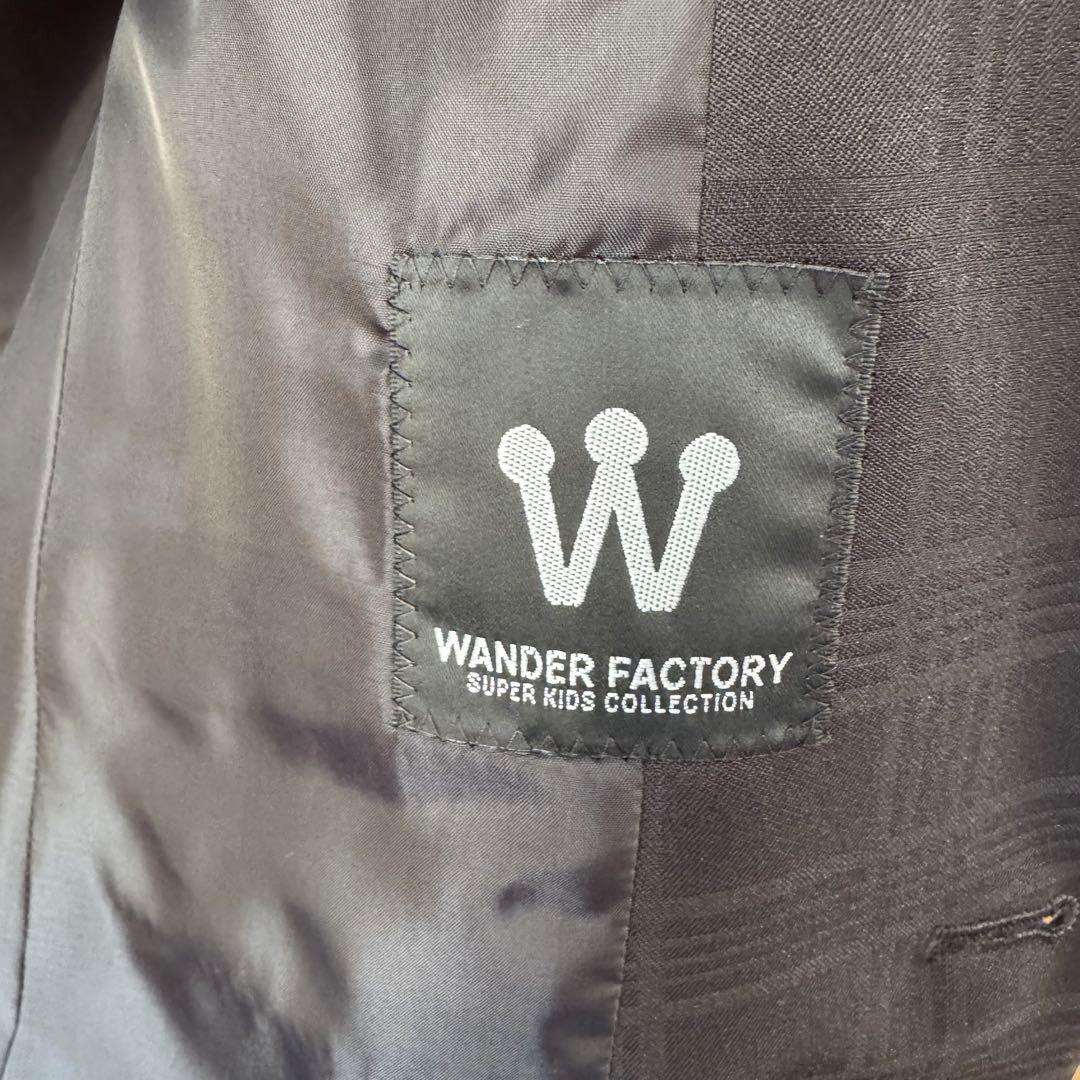 ワンダーファクトリー 160A スーツ 卒業式 ブラック　男の子　裾上げなし