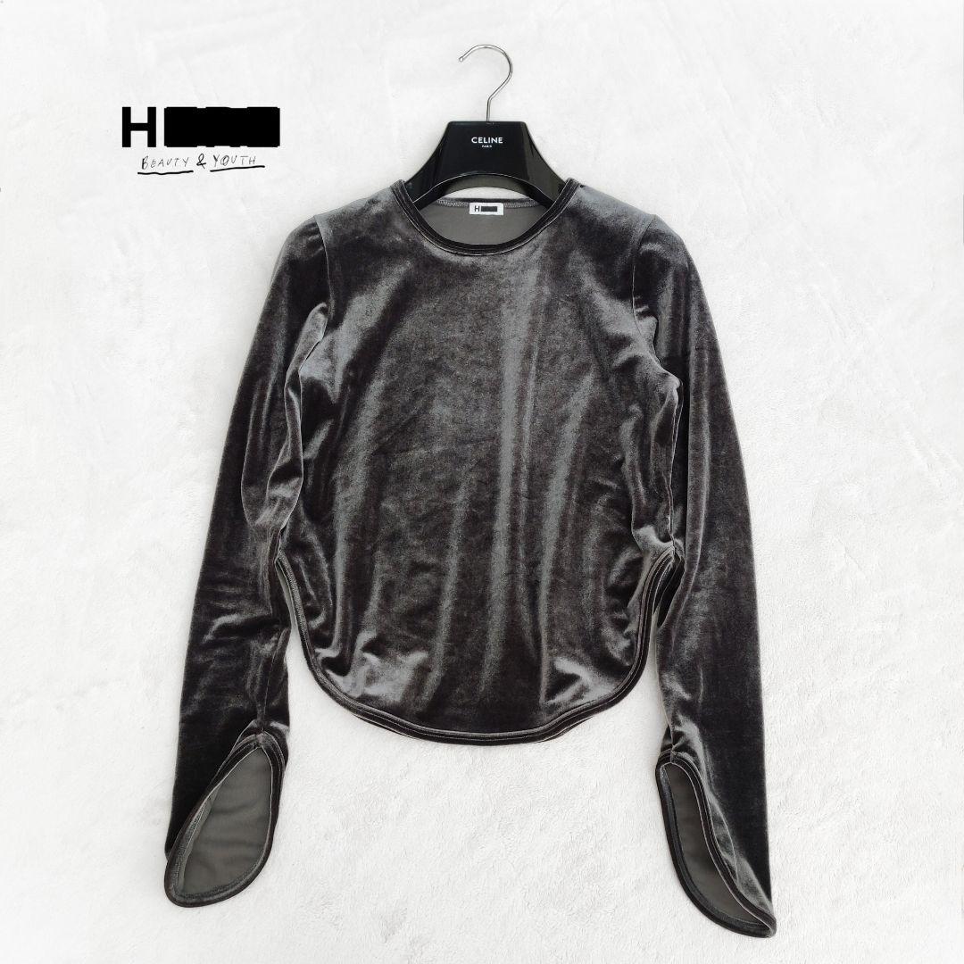 ちょ子様 H ビューティー&ユース ストレッチ ベロアロングスリーブプルオーバー