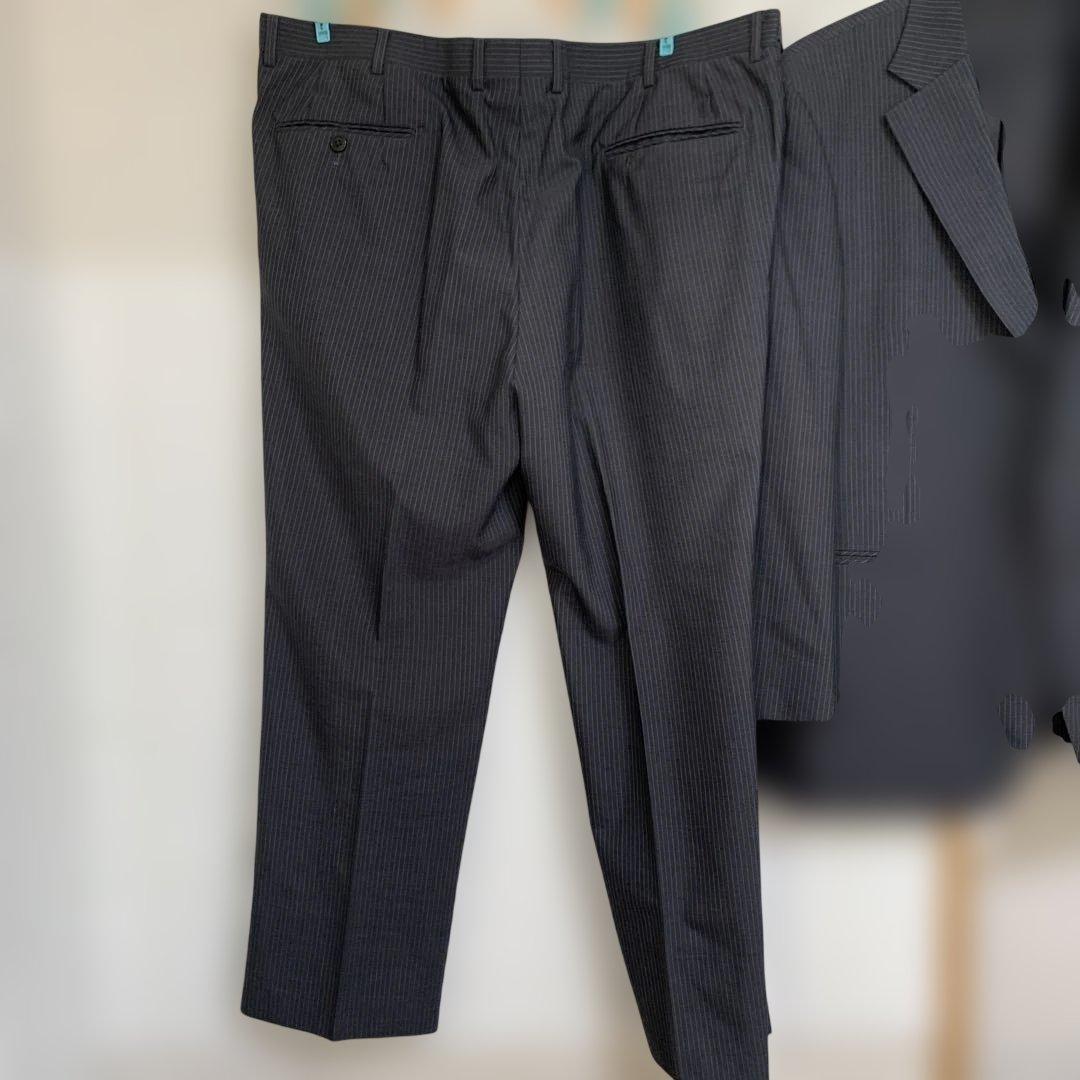 大きいサイズ ストライプ ビジネススーツセット