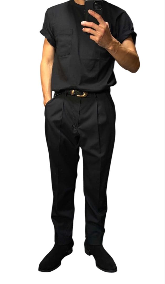 【極美品】MINEDENIM WOOL TROPICAL TAPERED TRS