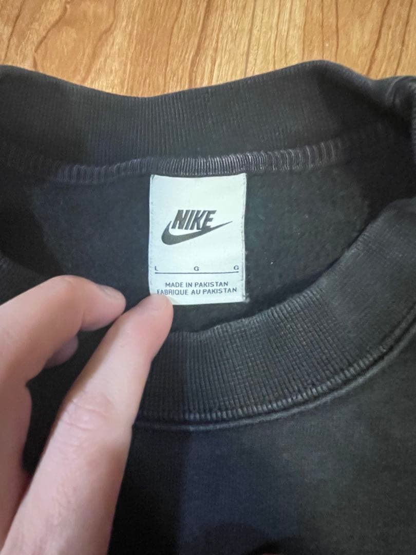 【NIKE×STUSSY】コラボ スウェット ブラック　L