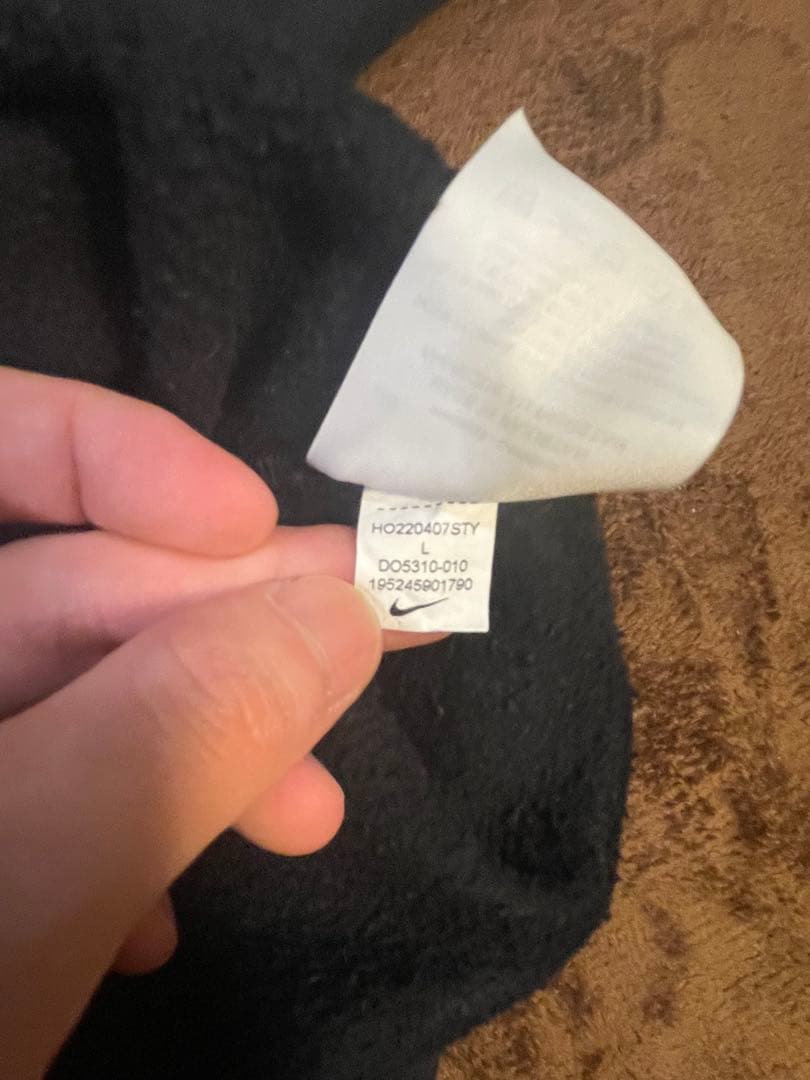 【NIKE×STUSSY】コラボ スウェット ブラック　L