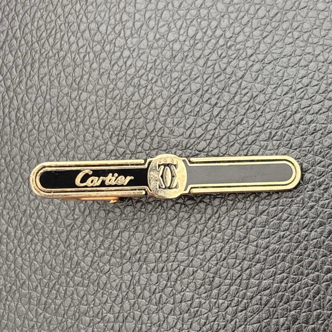 カルティエ タイピン ロゴレタッチ 刻印 24KGF クリップ ゴールド