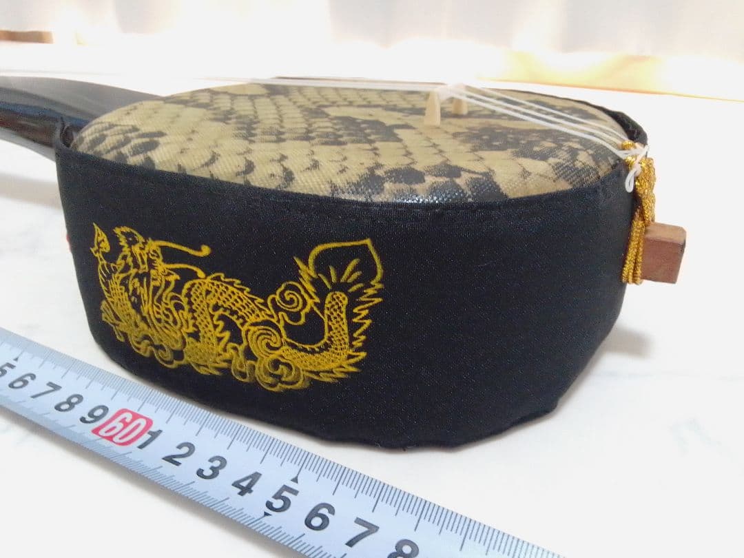 沖縄 三線 琉球 全長約71cm 人工皮(破れなし) 和楽器