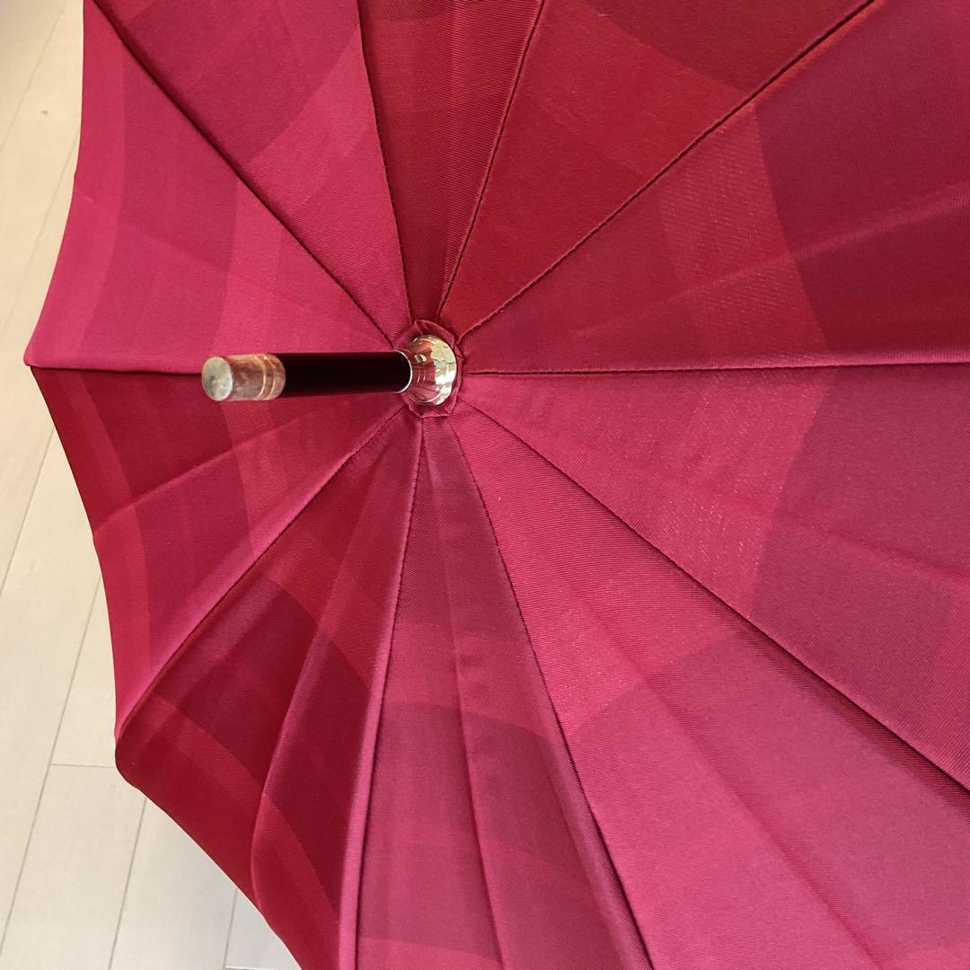 【美品】MACKINTOSH LONDON 赤 チェック柄 長傘