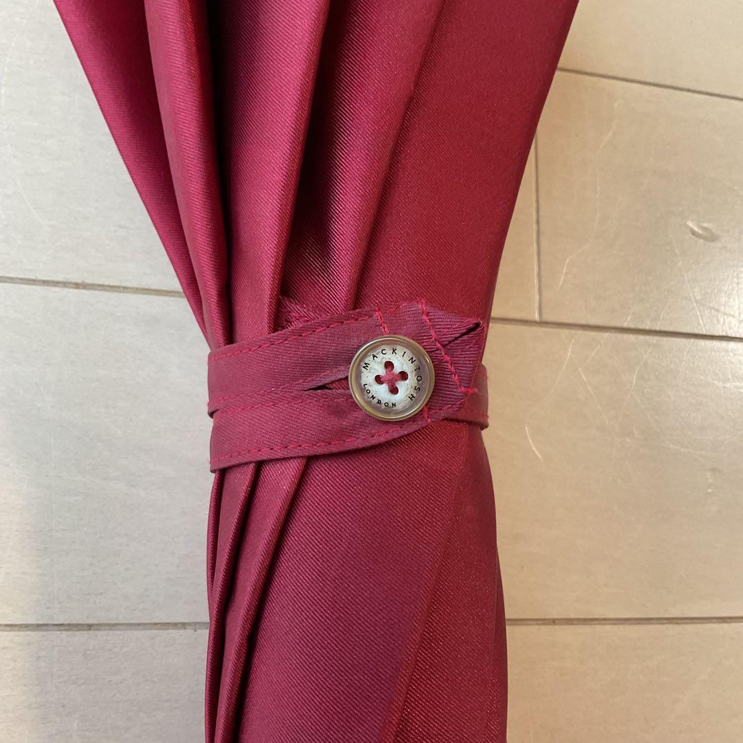 【美品】MACKINTOSH LONDON 赤 チェック柄 長傘