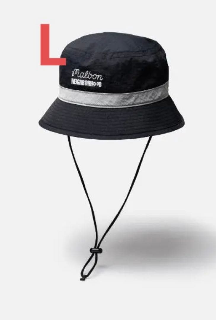 NEIGHBORHOOD X MALBON GOLF . BUCKET L 黒