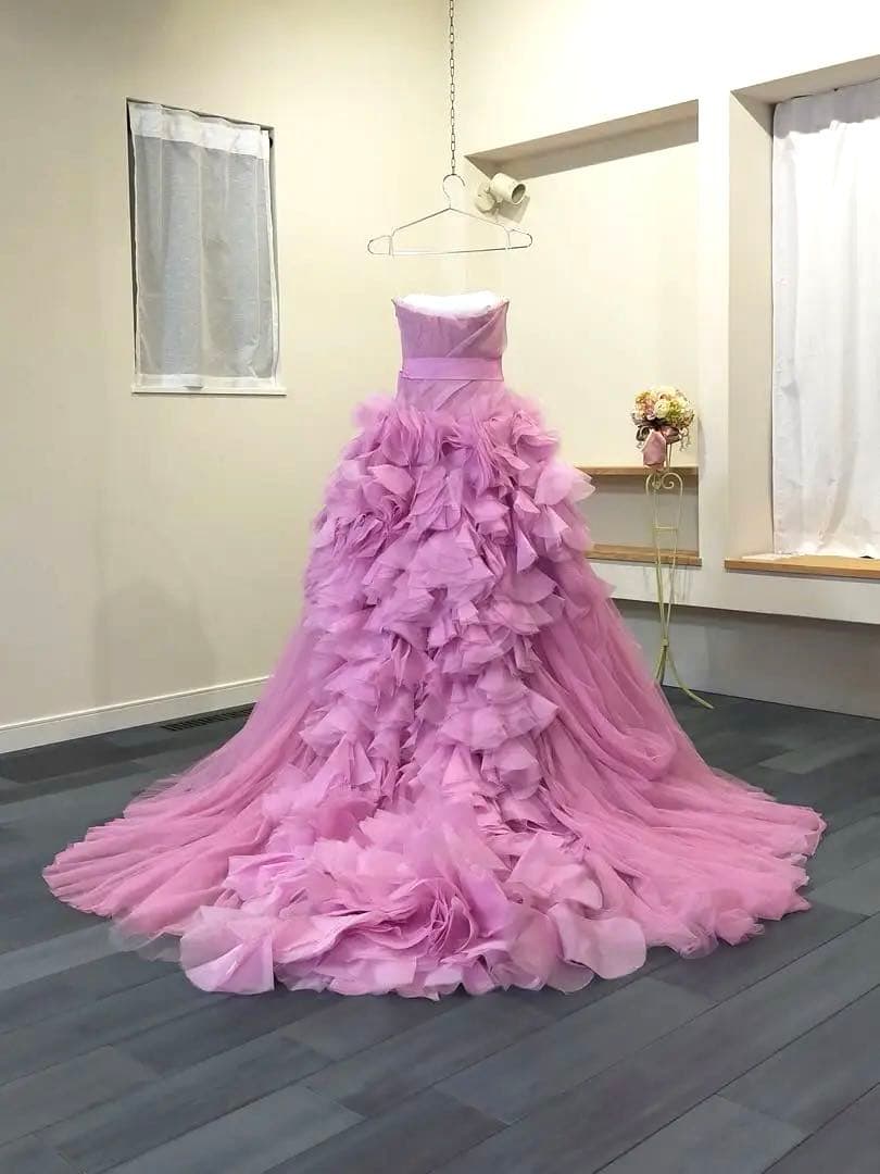 【値段更新】即発送 Vera Wang ピンクヘイリー ドレス 前撮り・挙式