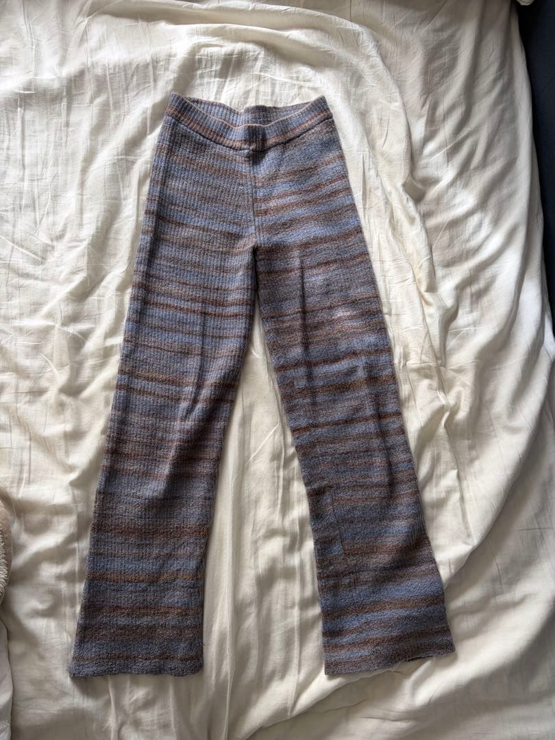 palomawool ニットパンツ ブルー