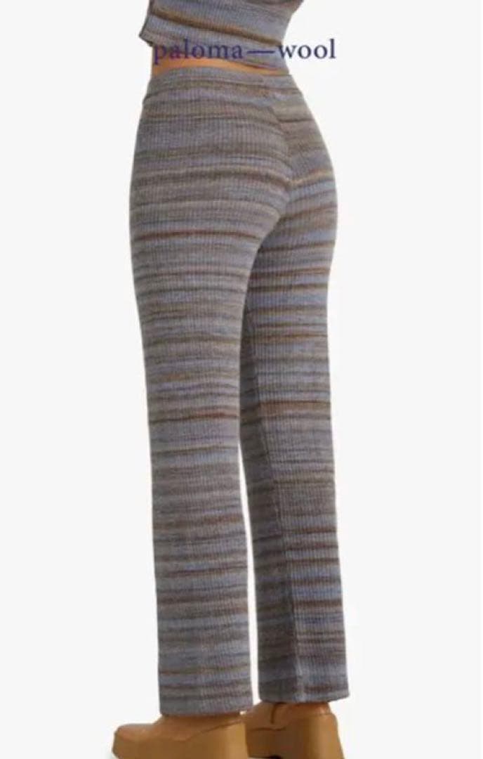 palomawool ニットパンツ ブルー