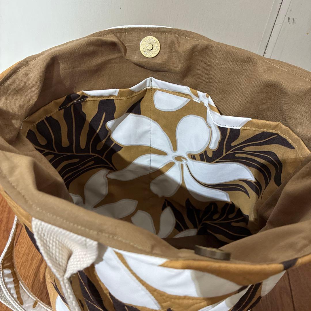 ハワイアン　ミシンキルト　トートバッグ