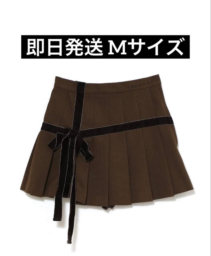 Mサイズ andmary Valentine ribbon mini skirt