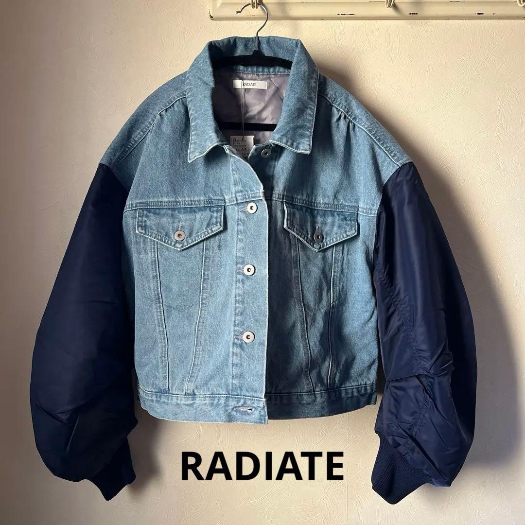 【新品未使用タグ付】RADIATE デニムジャケット・MA1 ナイロン袖