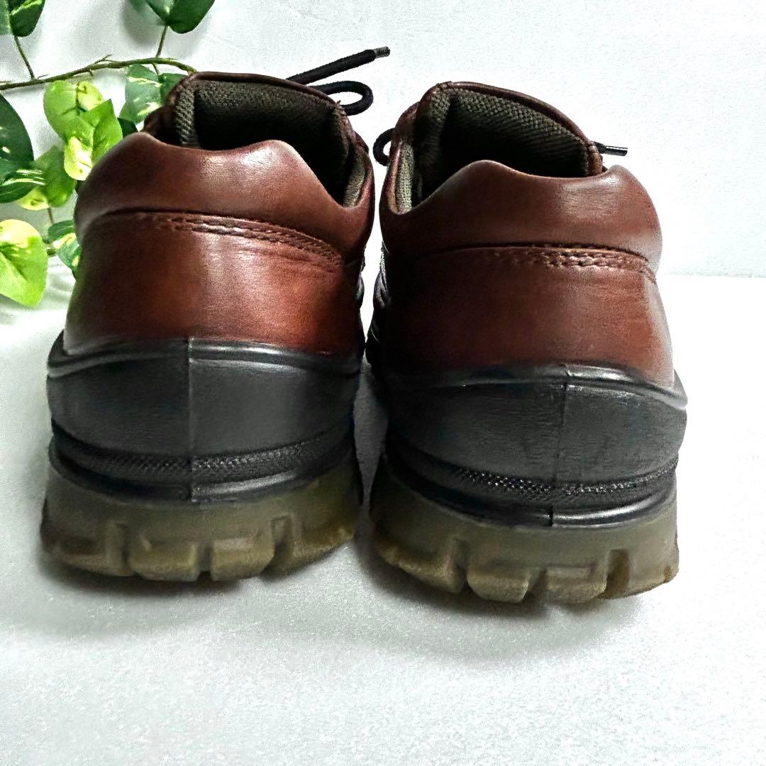 極美品 ECCO 日本製 ゴアテックス モックトゥシューズ ブラウン 防水 革靴