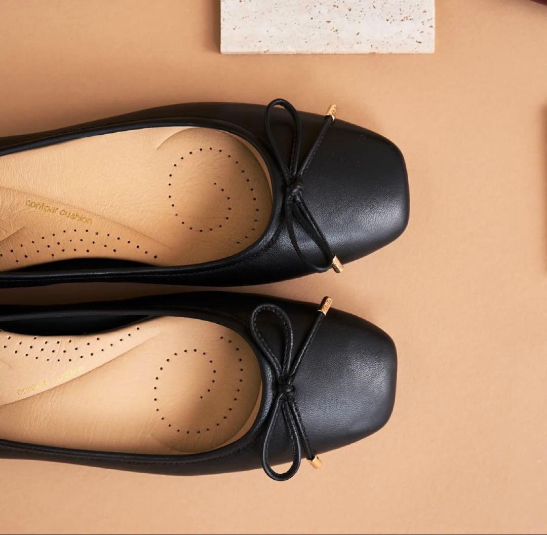 専用❗️☆Clarks(クラークス)☆フラットバレエシューズ黒24cm