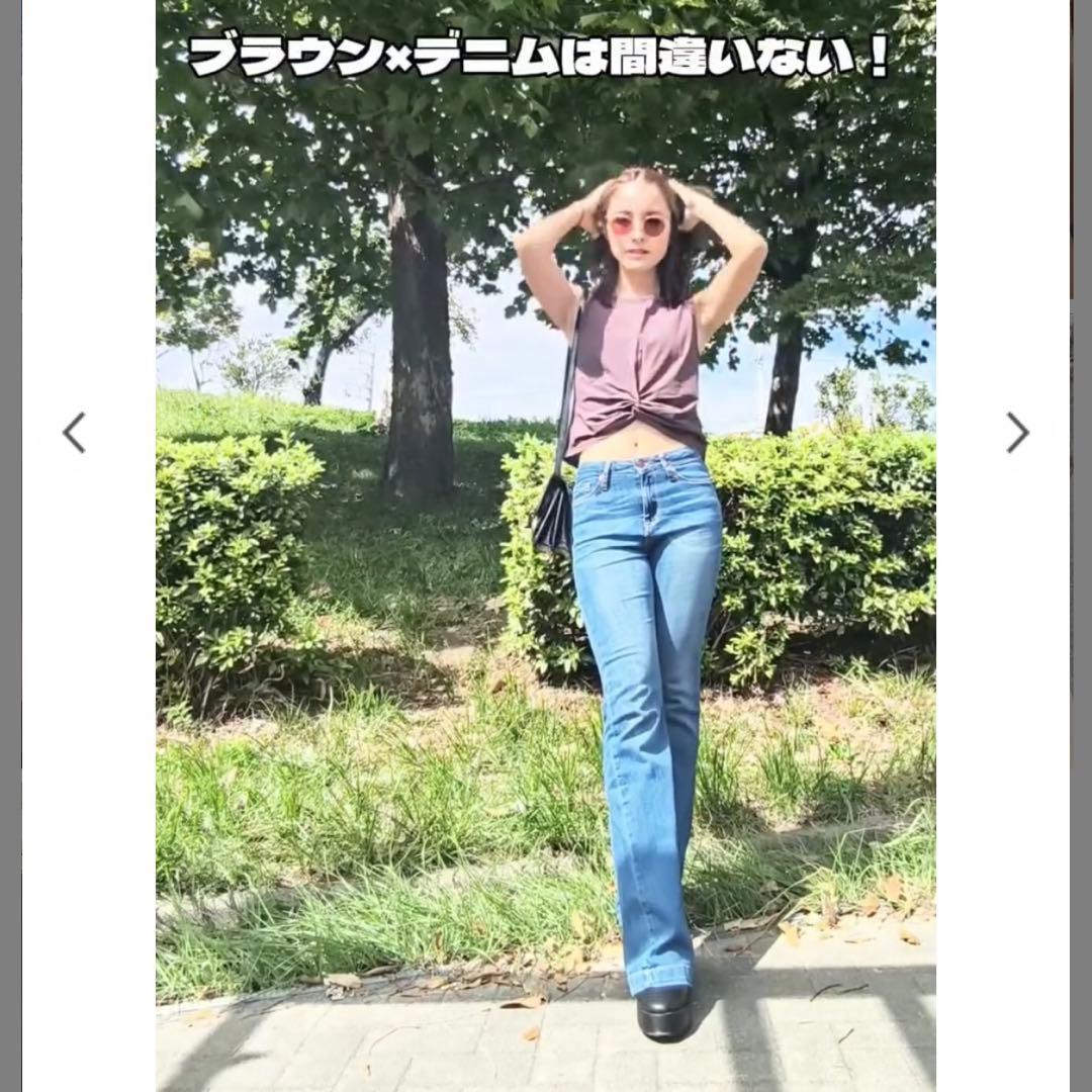 LAVA SUKALA ブラトップ付タンクトップ Lサイズ ブラウン ヨガウェア