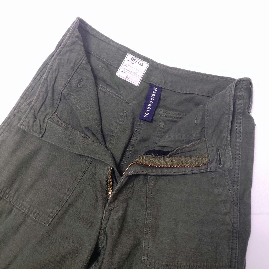 マディソンブルー ワークパンツ ファティーグ パンツ カーキ S 01
