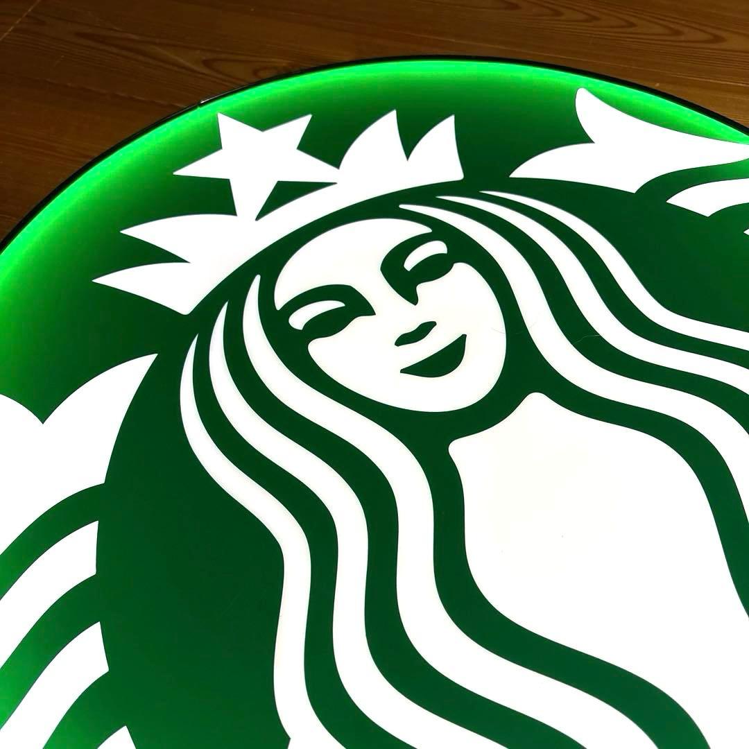 スターバックス　ライトアップ　看板　ストアディスプレイ　ネオンサイン　本物