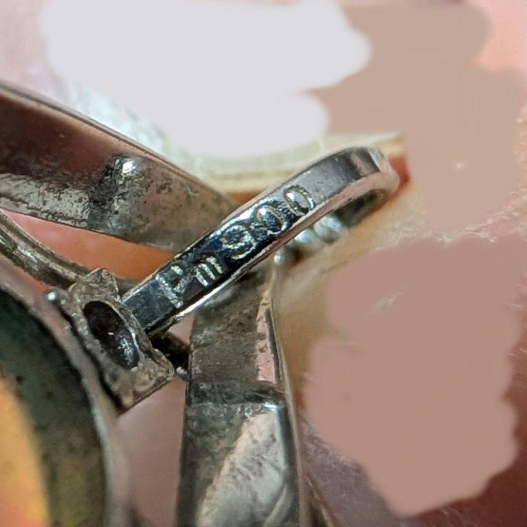 オパール ドロップ型ネックレス　プラチナ刻印有り　アンティーク　昭和レトロ