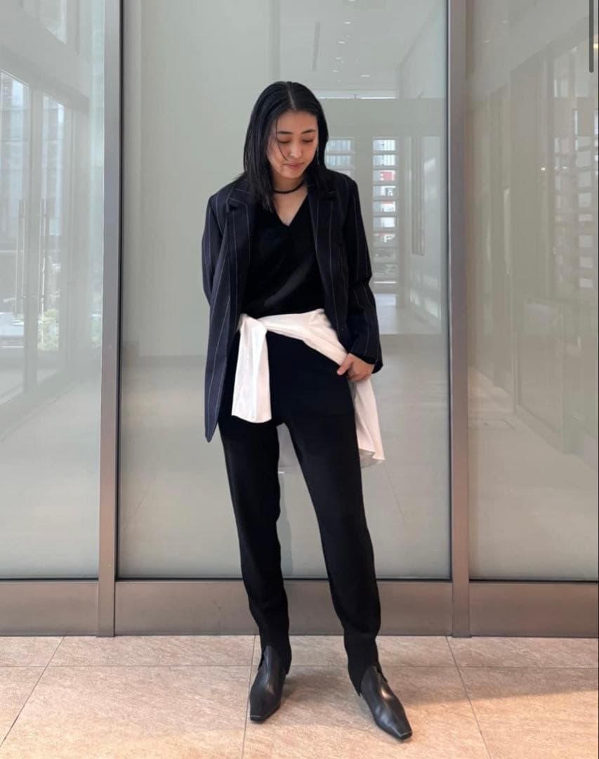 conte スリット ニットパンツ