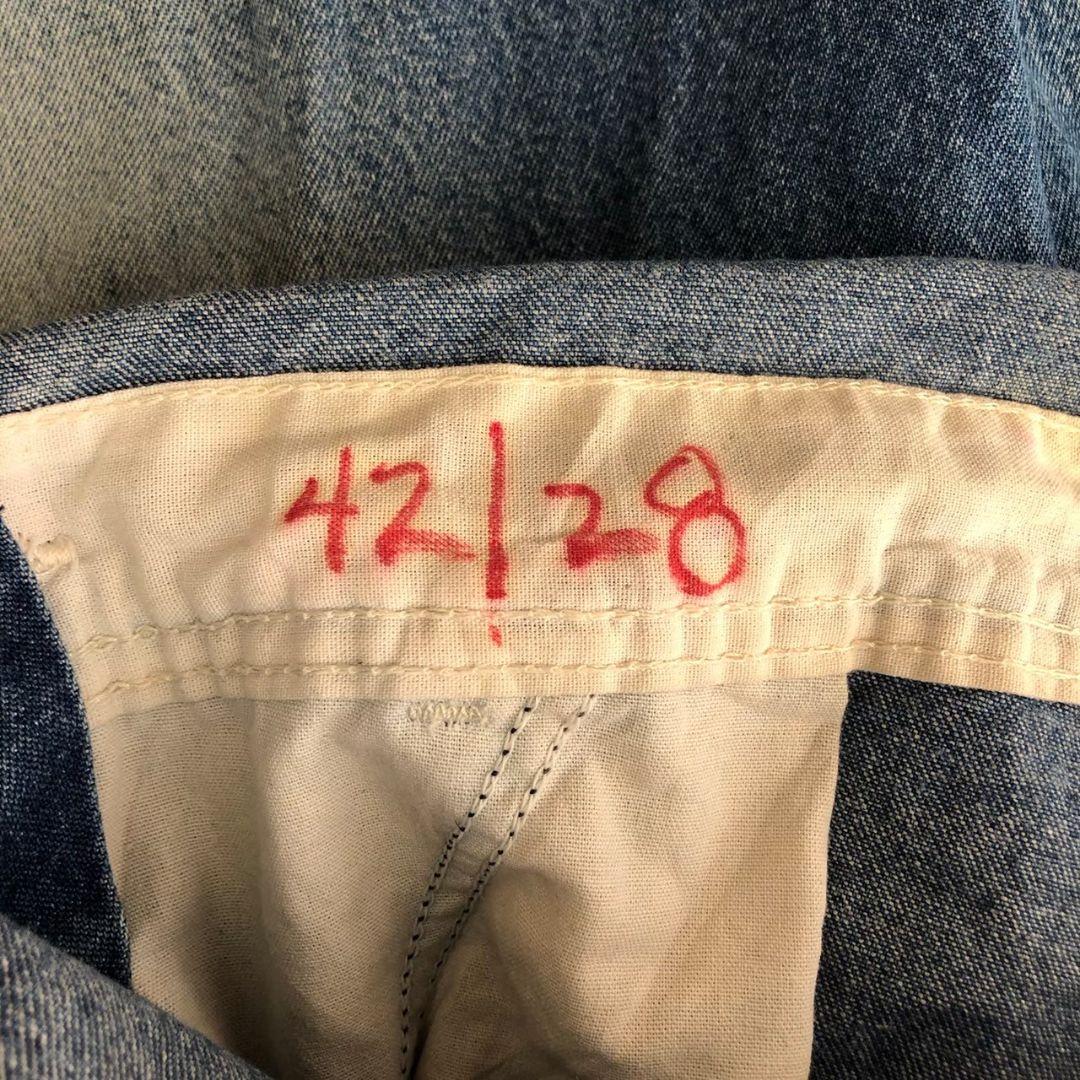 【k8912】USA古着カーハートデニムオーバーオールサロペットグランジフェード