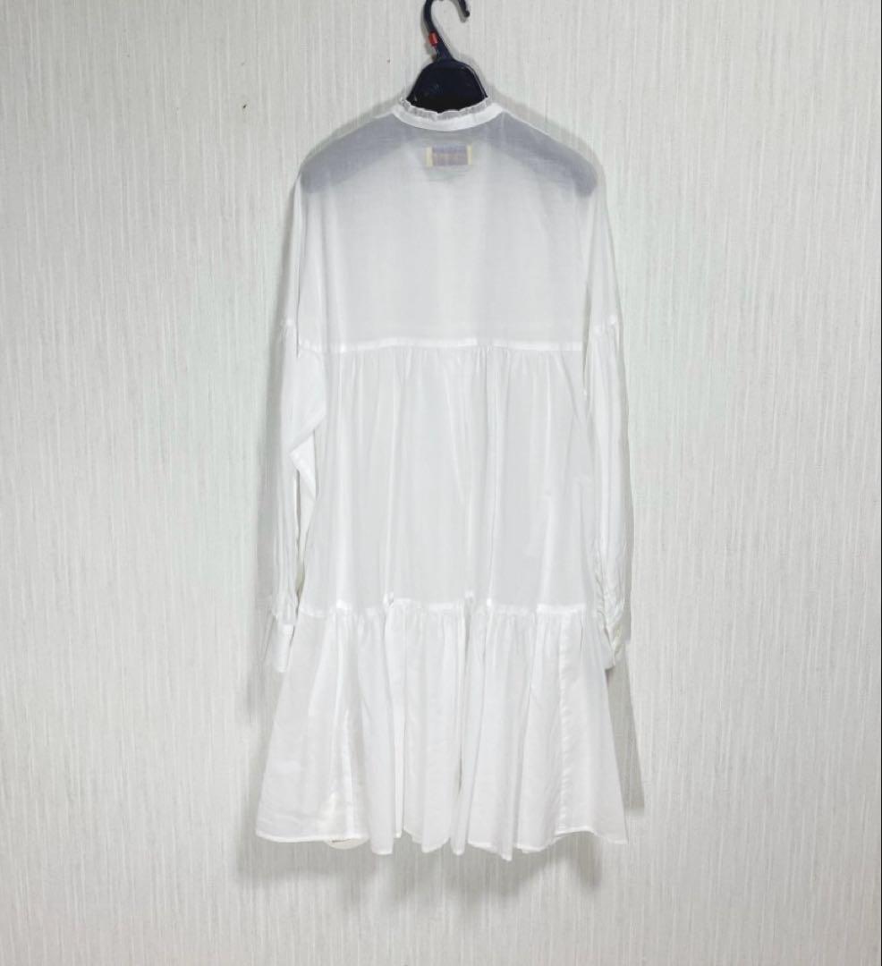 新品タグ付 HYSTERIC GLAMOUR SKULL刺繍ティアードワンピース