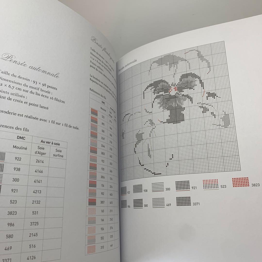 ［希少］刺繍本/Pensées et violettes 5-A-3626