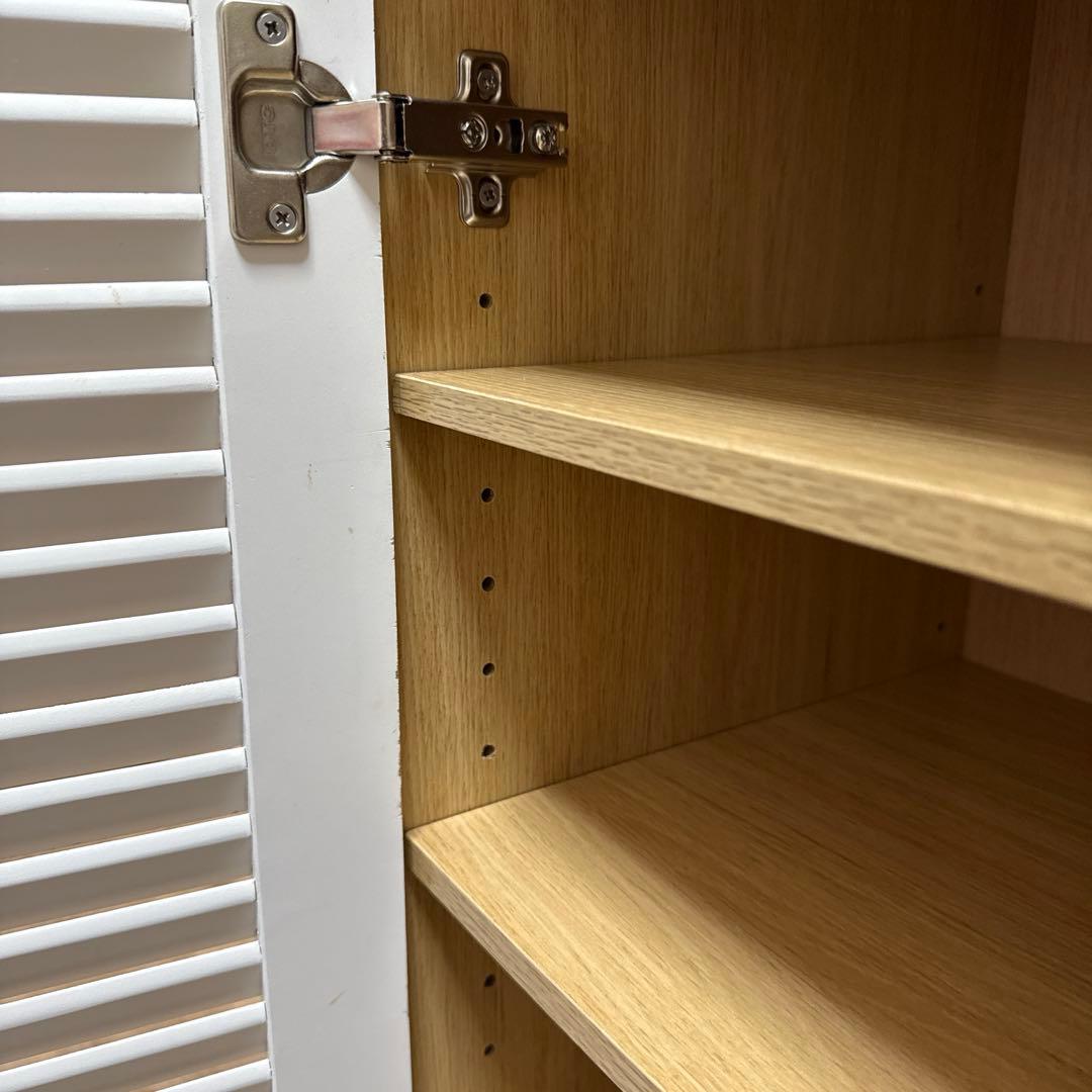 収納キャビネット ホワイト 木目調