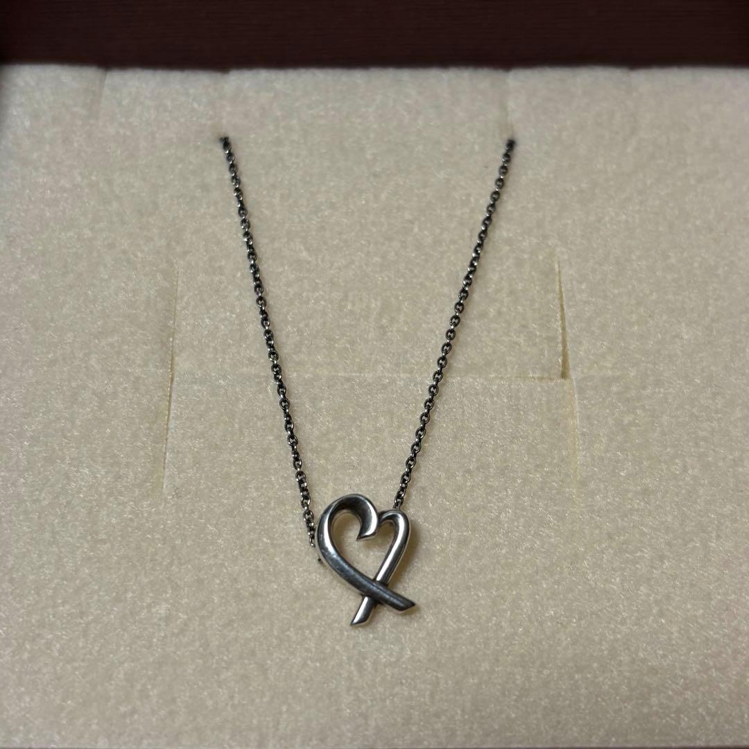 ティファニーネックレスパロマピ カソラビングハートAg925シルバー