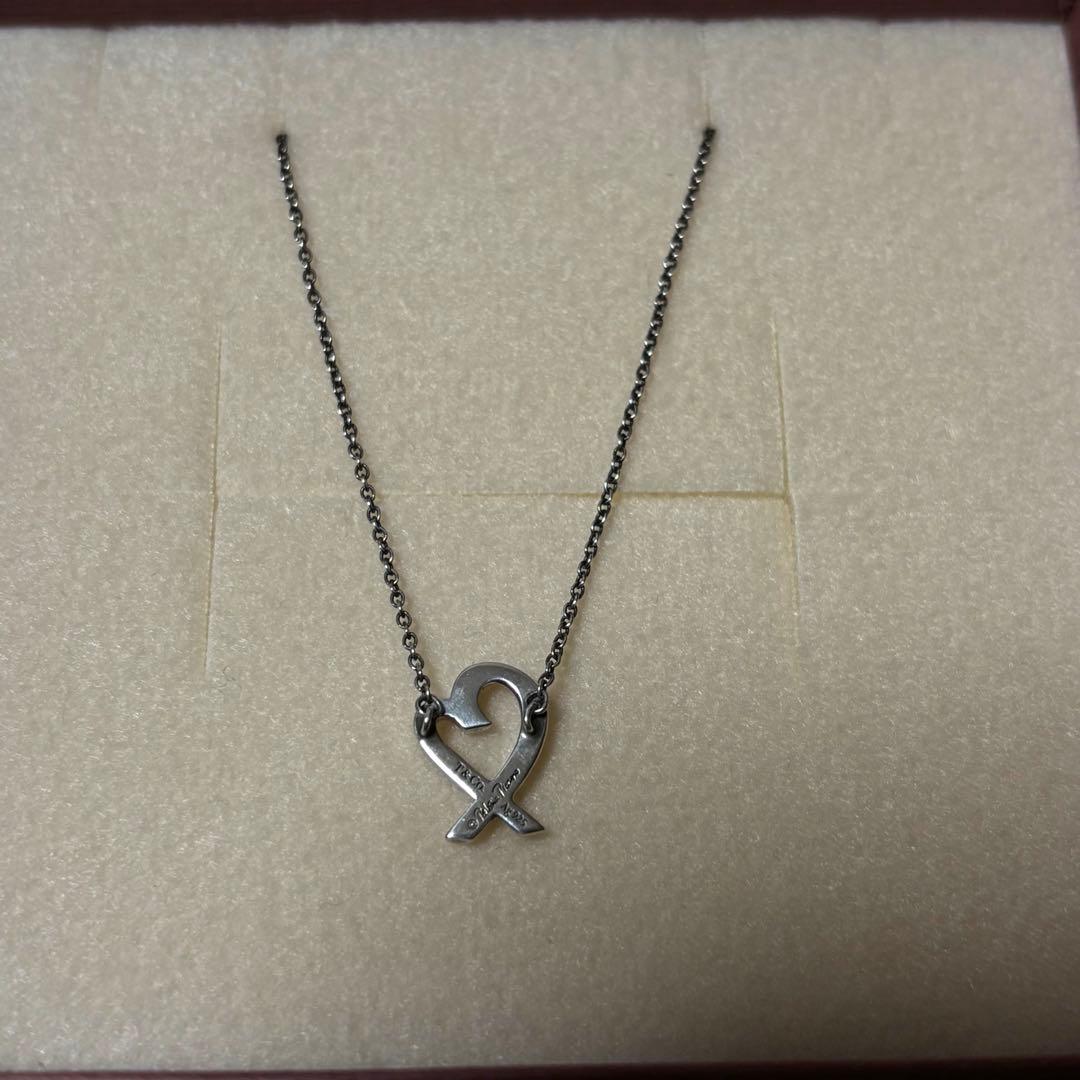 ティファニーネックレスパロマピ カソラビングハートAg925シルバー